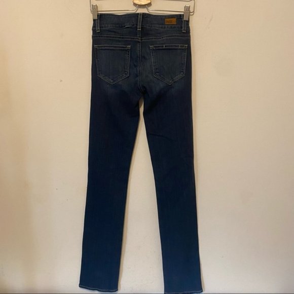 Paige Hidden Hills Mid Rise Straight Leg Dark wash Jeans Size 25 - Picture 14 of 14